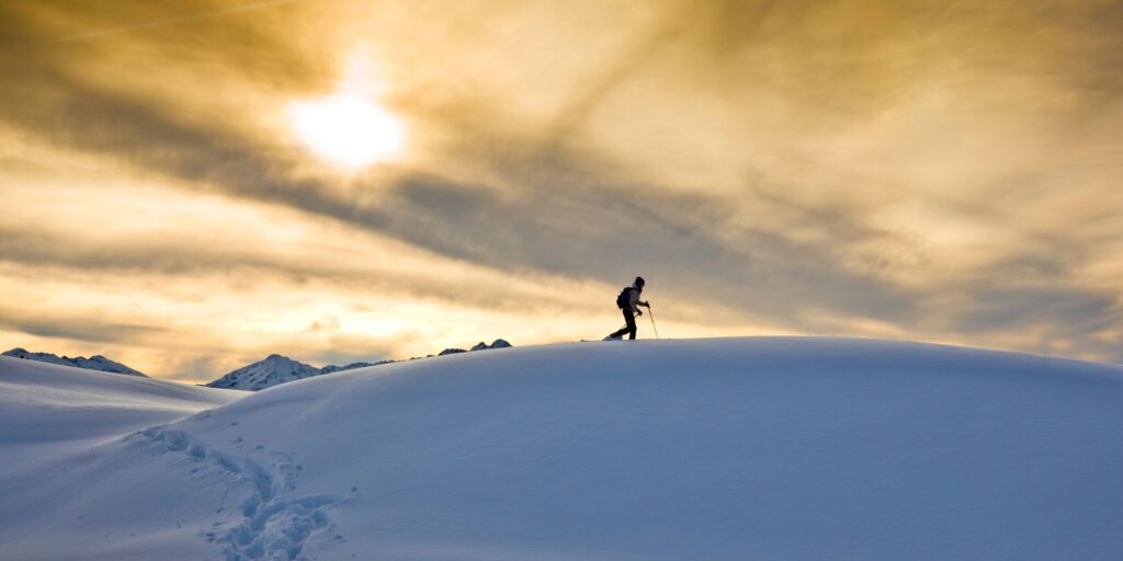 Snowshoe trails near Moena